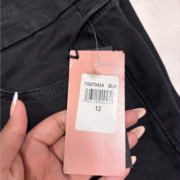 7 For All Mankind Jen7 Black Lace High Waist Ankle Skinny | Sz 12 - Picture 7 of 10